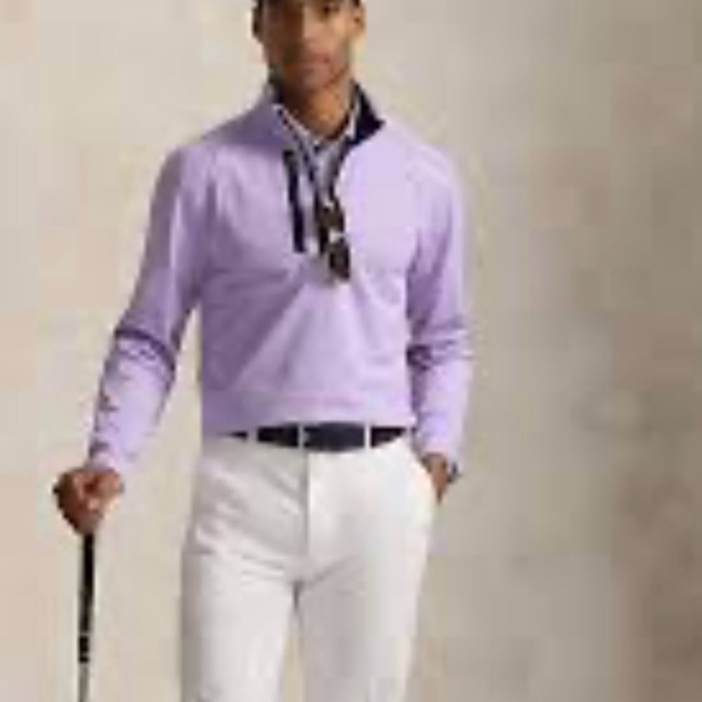 J. Crew Men Light Purple Polo with White Collar